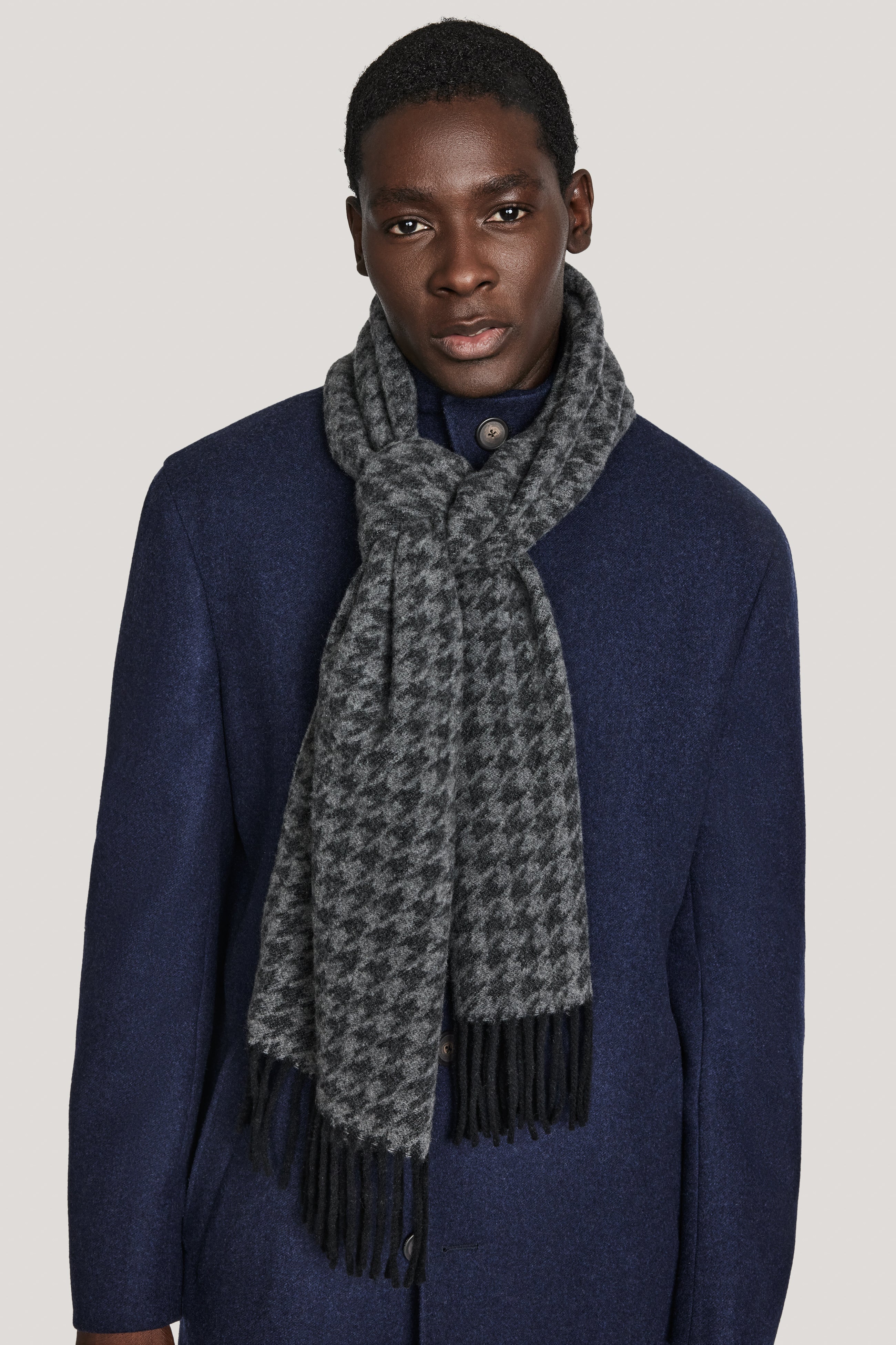 Alt view Charcoal Houndstooth Scarf