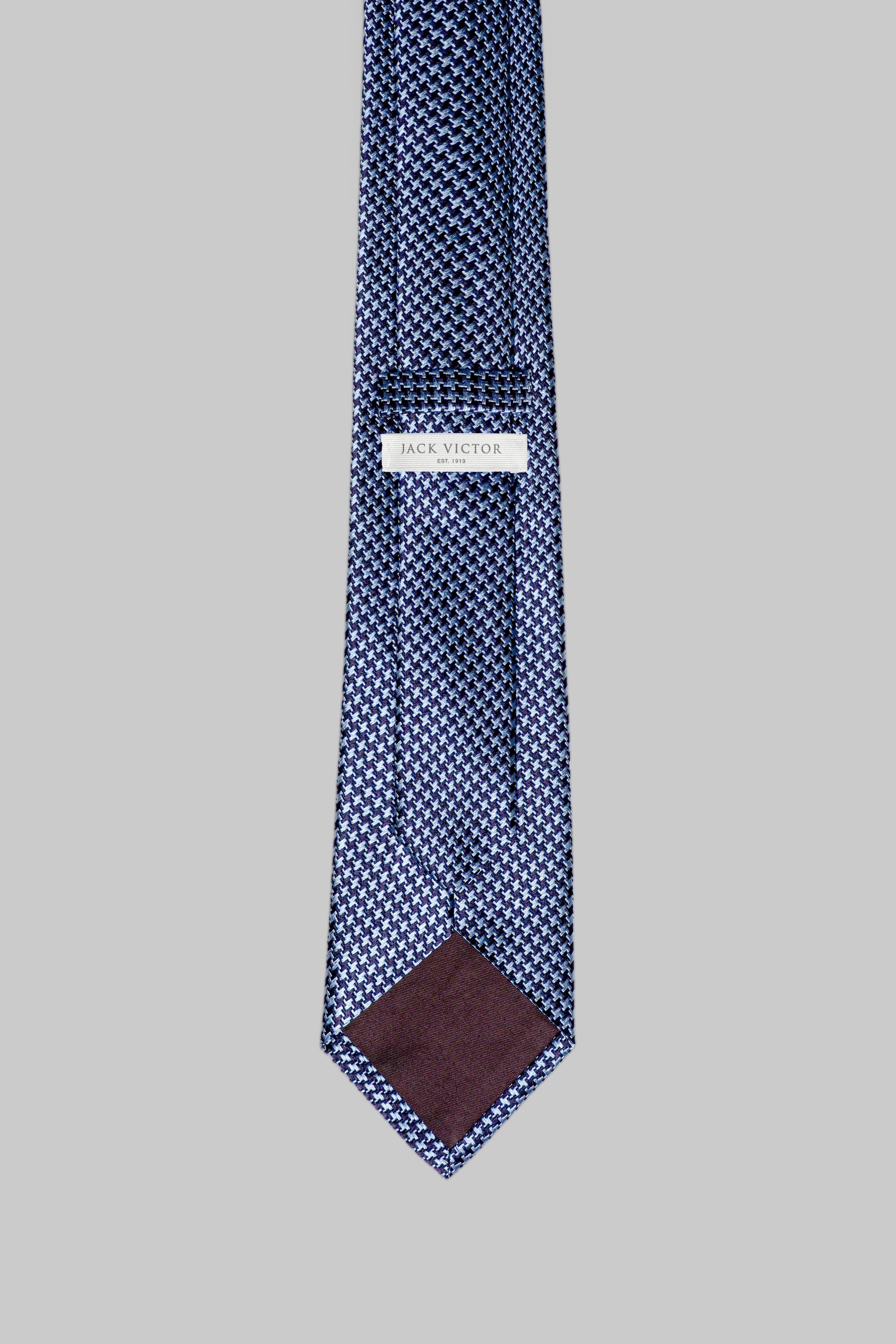 Vue alternative 2 Forden cravate pied-de-poule en bleu