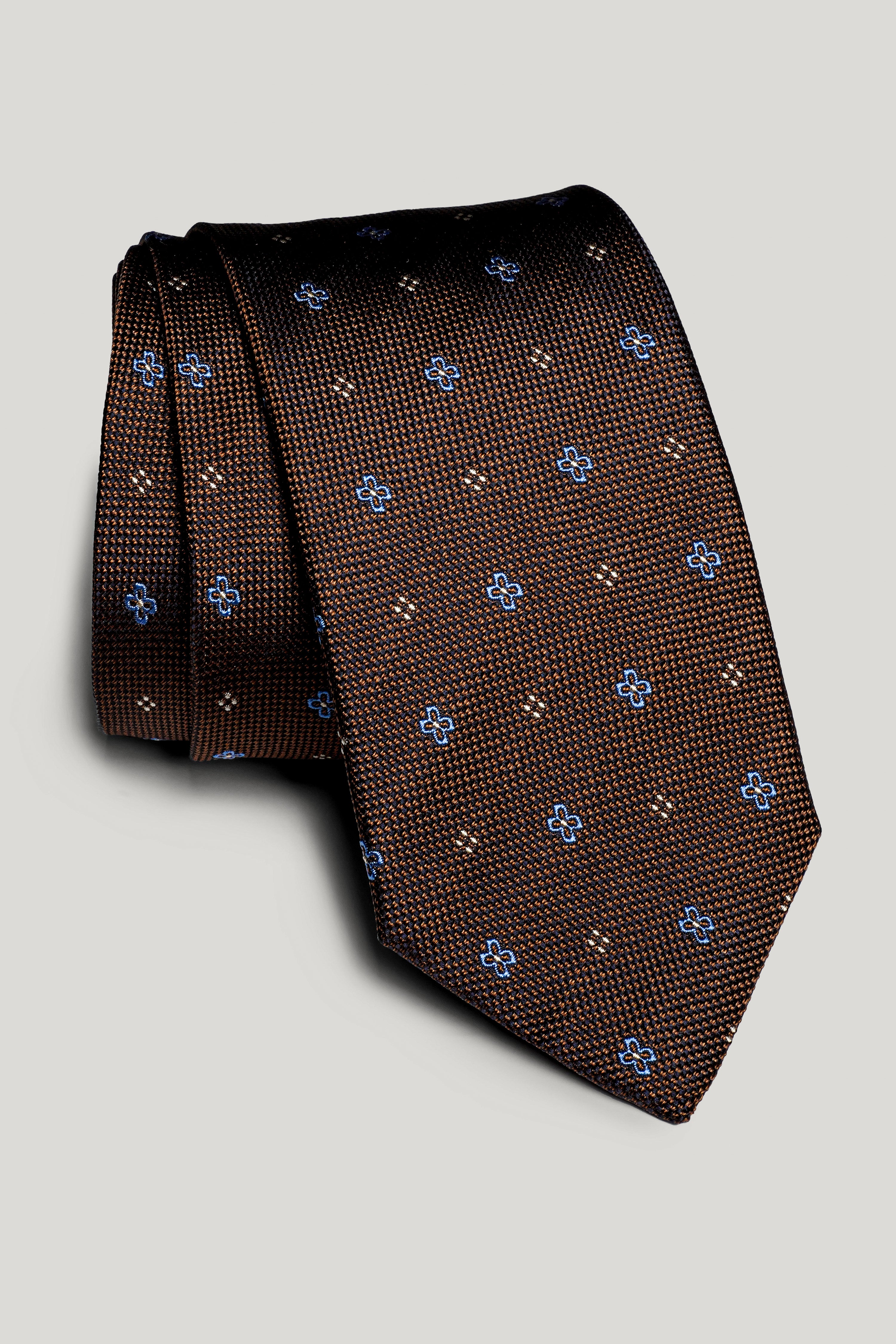 Vue alternative Cravate à motifs marron