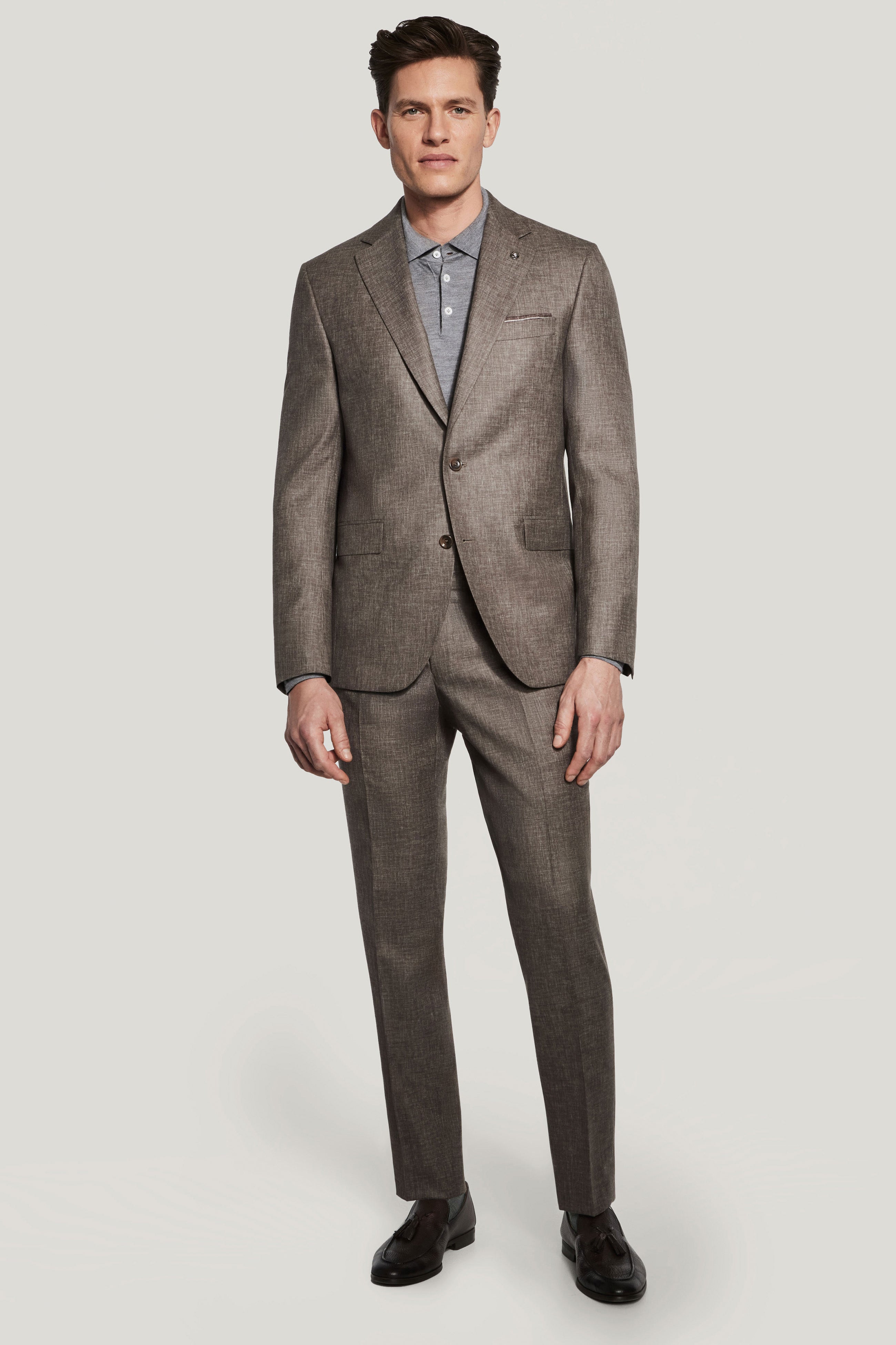 Alt view Brown Melange Suit