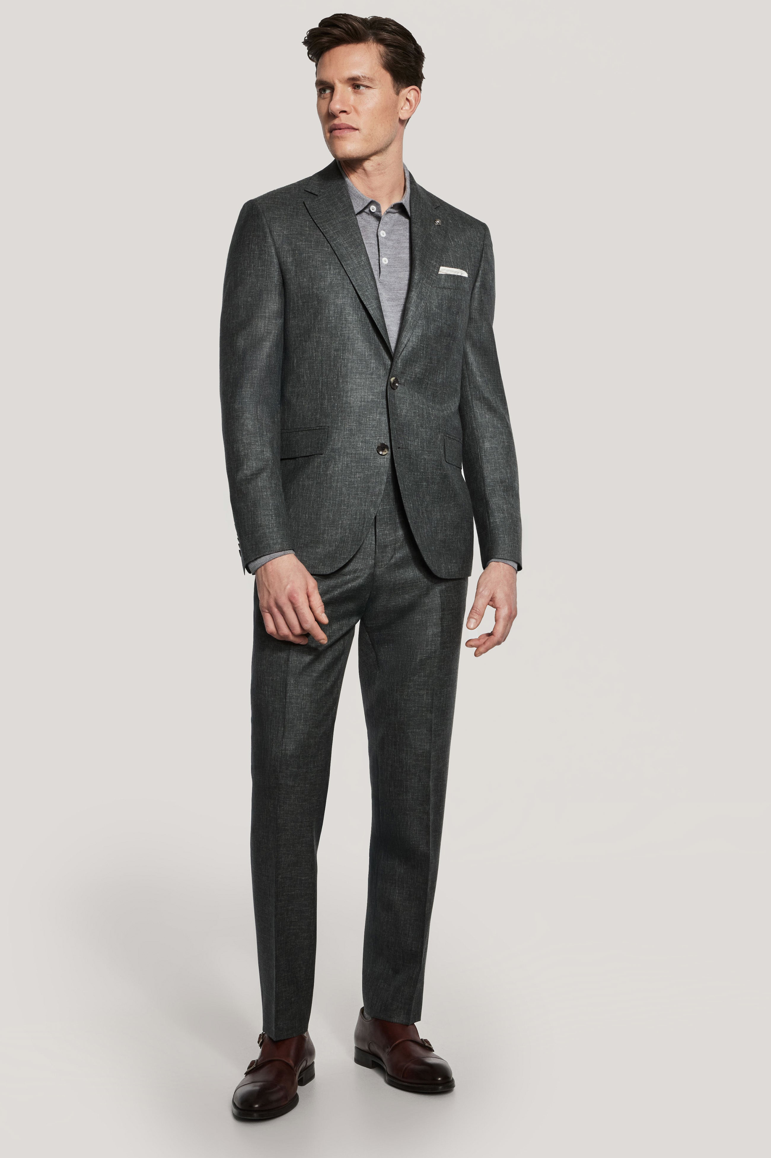 Alt view Olive Melange Suit