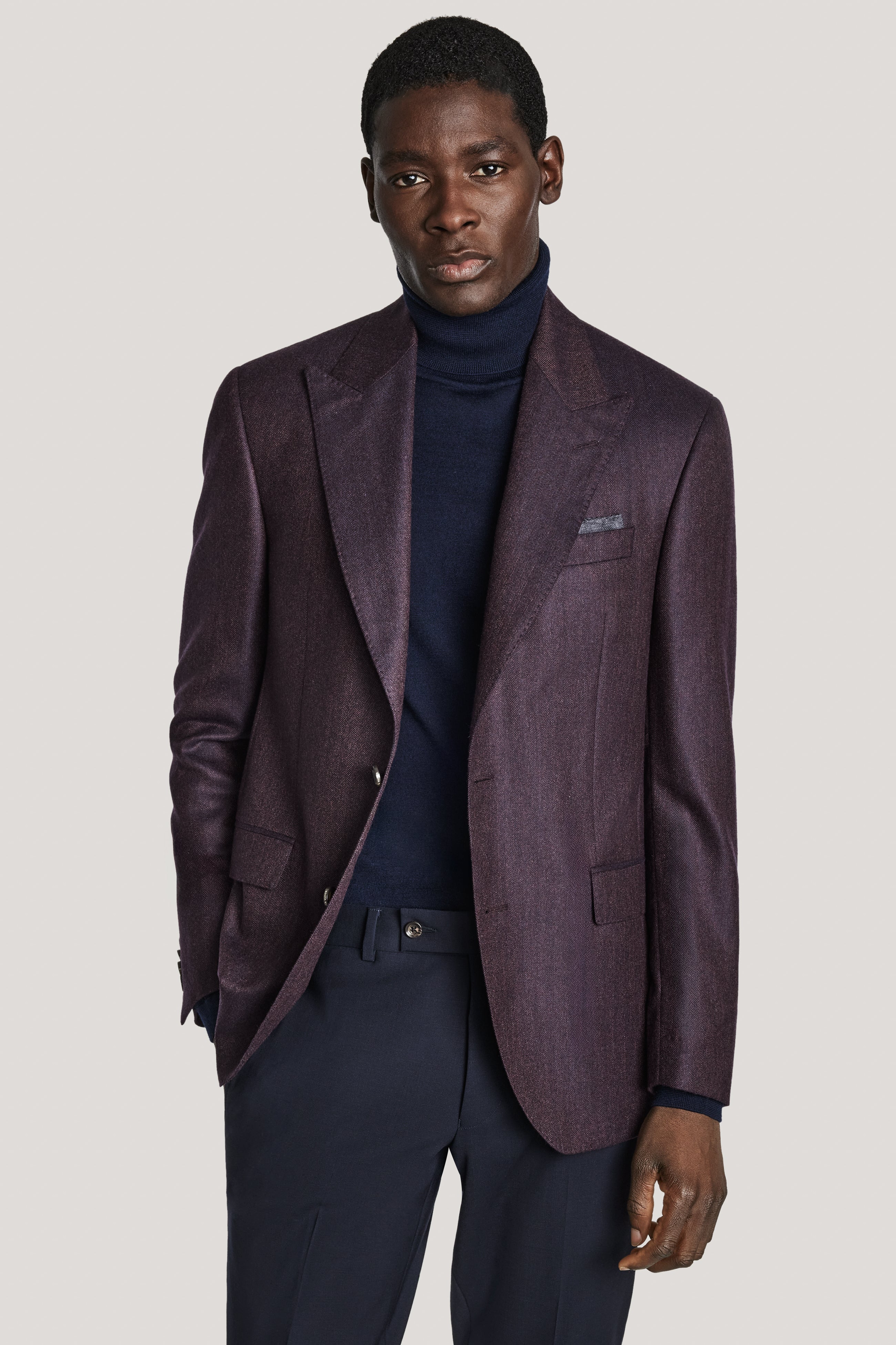 Vue alternative Berry Herringbone Blazer