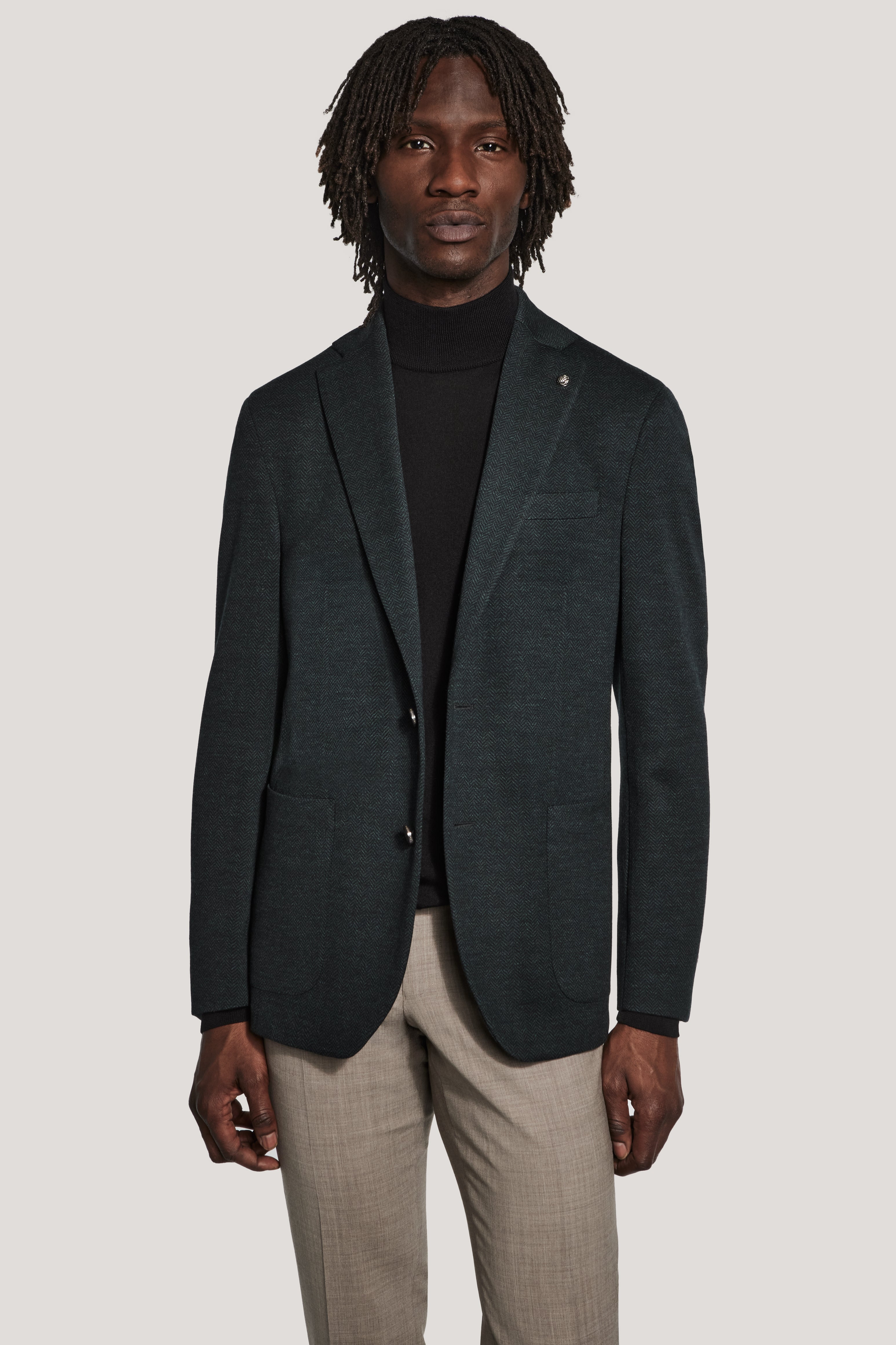 Alt view Forest Green Herringbone COMFORTWEAR™ Blazer