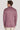 Man wearing a mauve melange blazer, shown from behind, with long sleeves and a tailored fit.