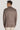 Brown melange blazer with notch lapels and white shirt collar visible, shown from back view.