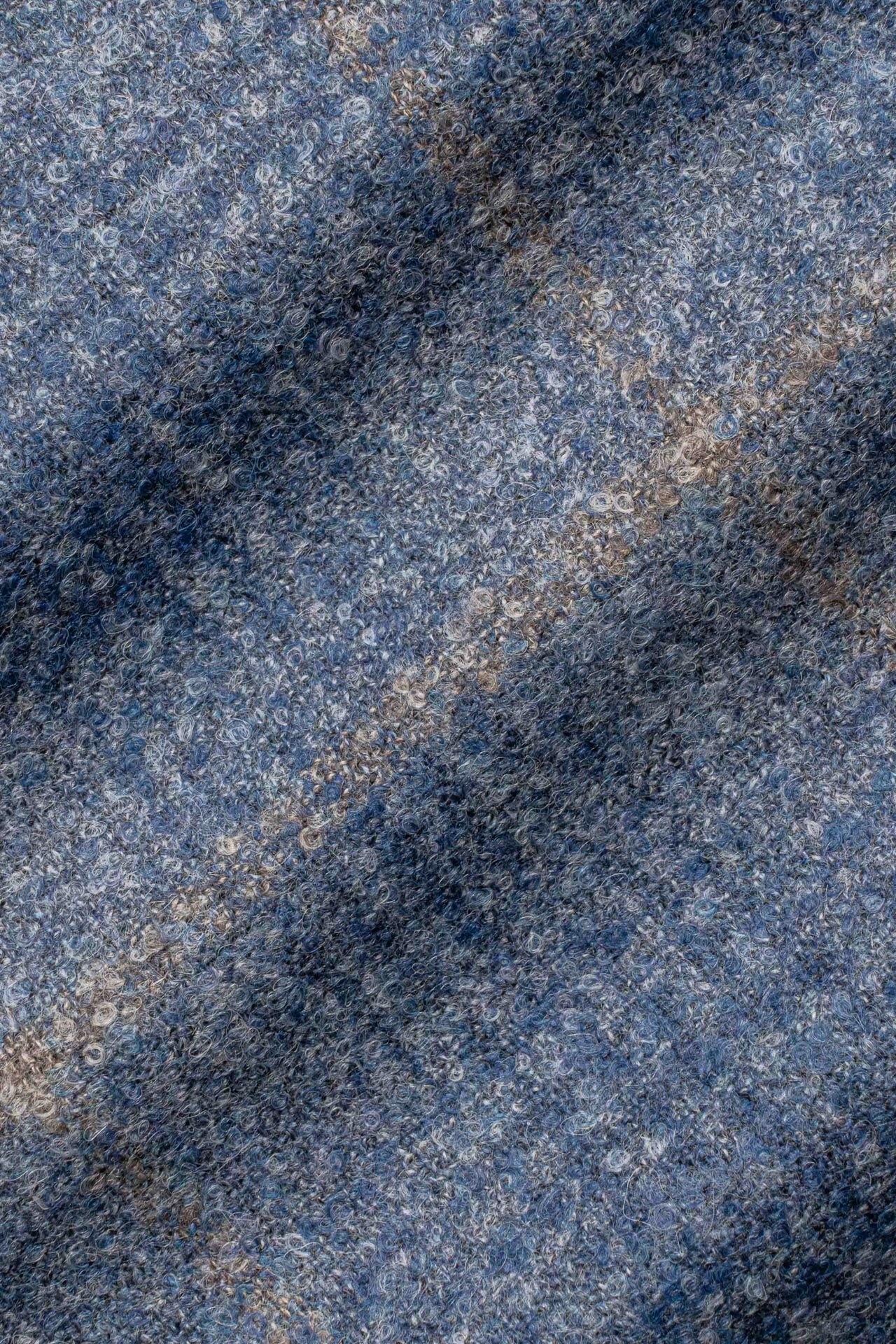 Alt view 1 Light Blue and Camel Plaid Blazer