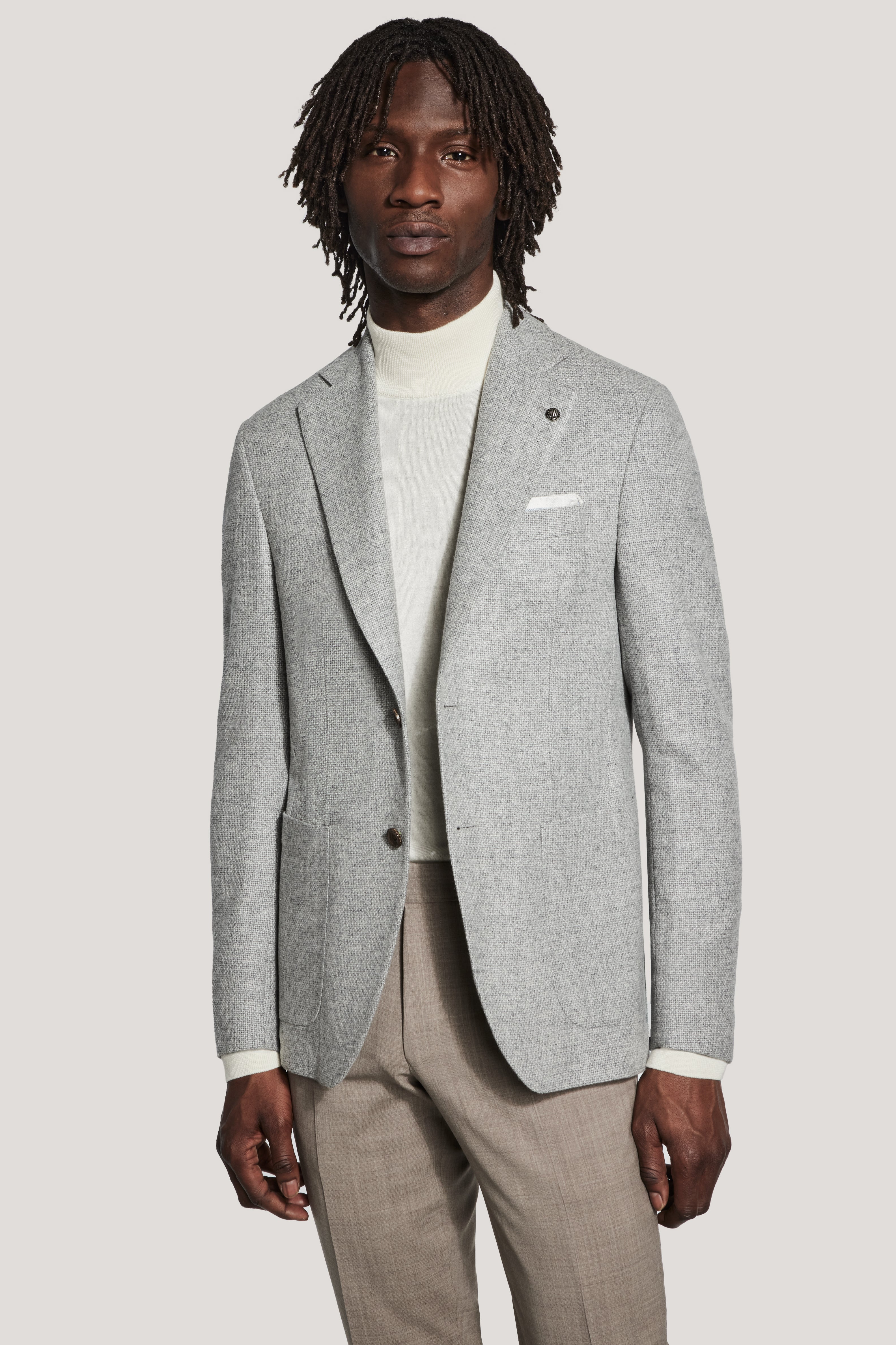 Alt view Light Grey Weave Blazer