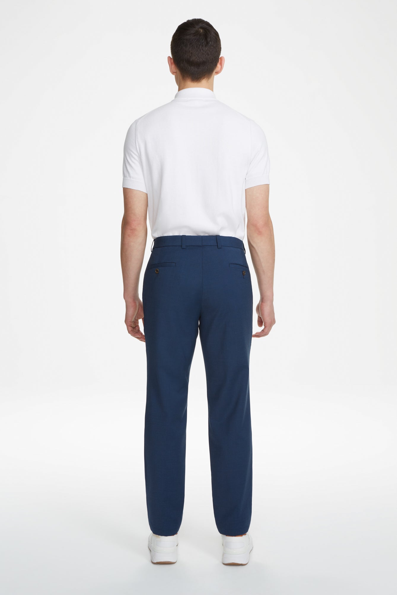 Vue alternative 3 Pantalon de voyage à 5 poches bleu marine uni Sage